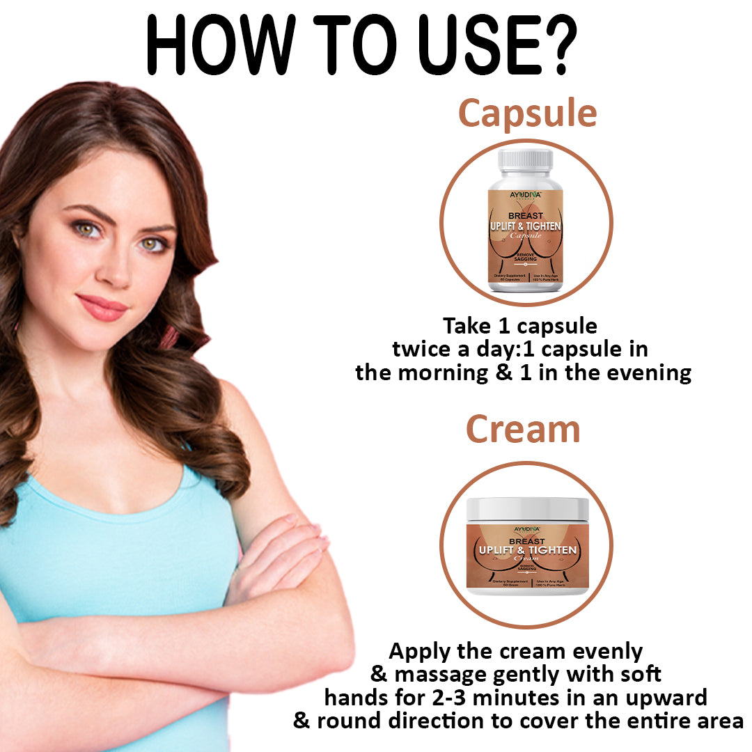 BREASTS UPLIFT & TIGHTEN CAPSULES+CREAM COMBO