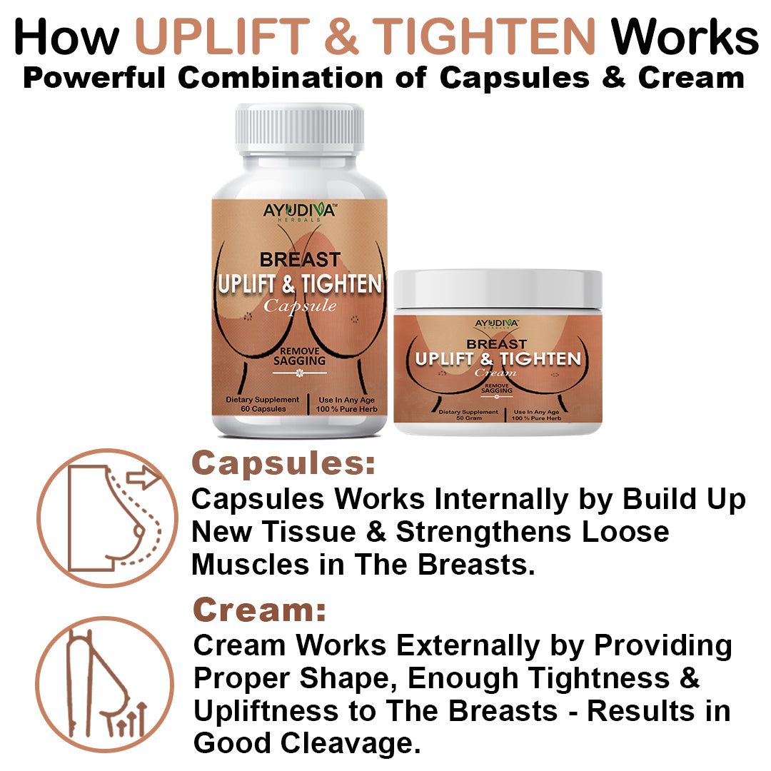 BREASTS UPLIFT & TIGHTEN CAPSULES+CREAM COMBO