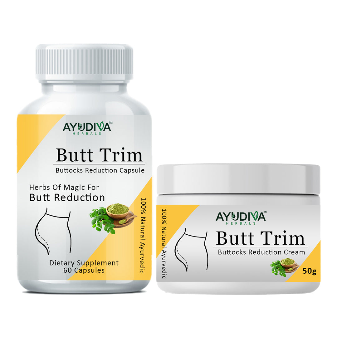 BUTT TRIM BUTTOCKS REDUCTION CAPSULES + CREAM COMBO