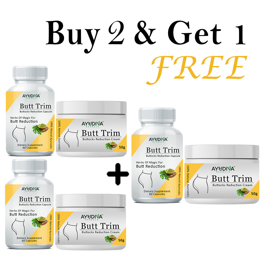 BUTT TRIM BUTTOCKS REDUCTION CAPSULES + CREAM COMBO