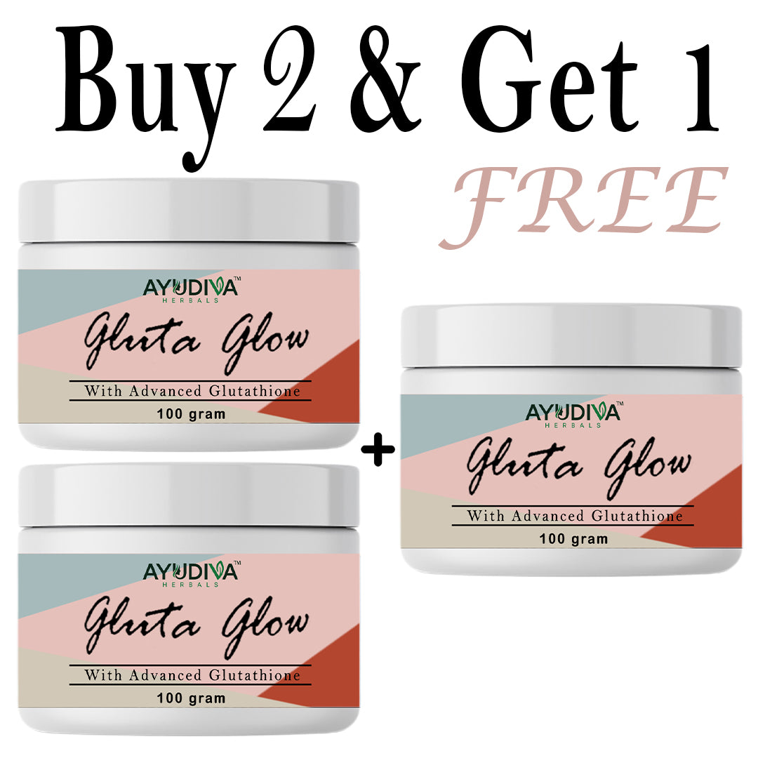 GLUTA GLOW SKIN WHITENING CREAM BUY 2 GET 1 FREE COMBO PACK