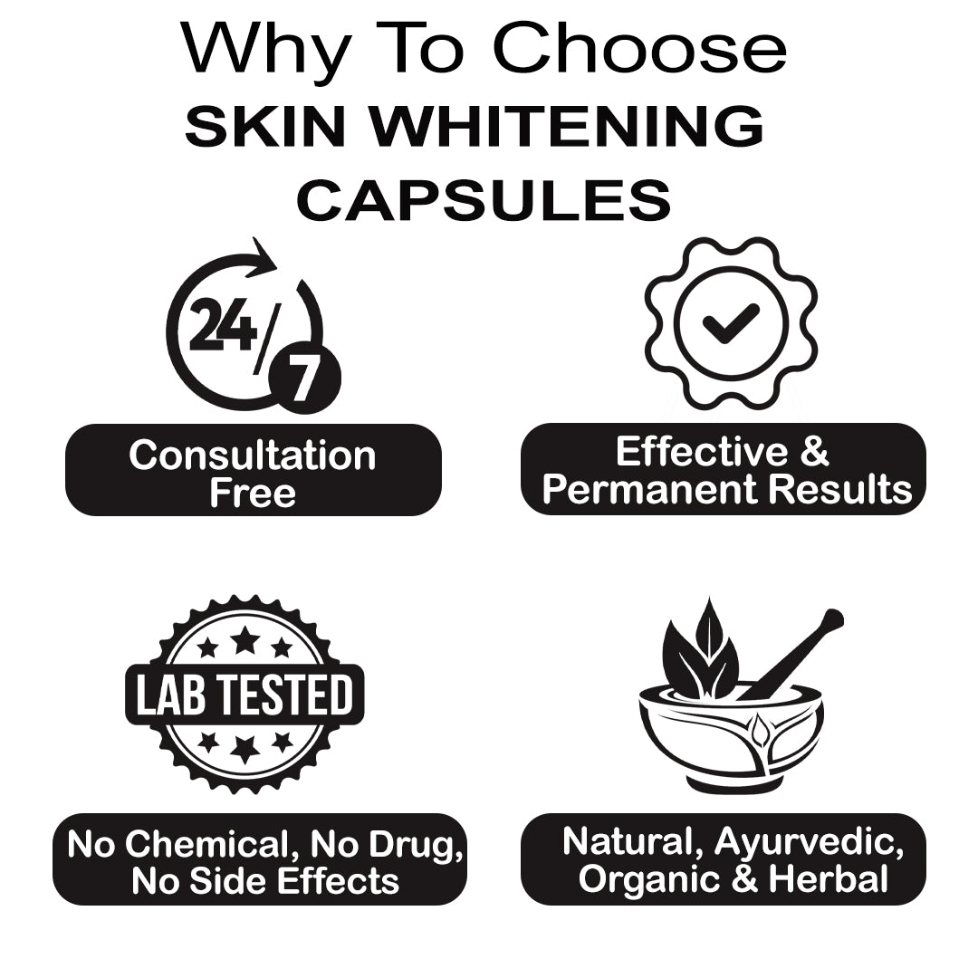 Ayudiva Herbals Skin Whitening Capsules – 60 Capsules | Herbal Supplement