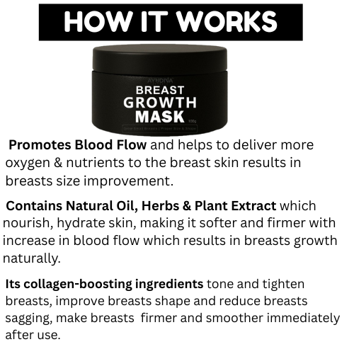 Breast Growth Mask To Increase Breast Size & Enlarge Small Breasts By Ayudiva Herbals