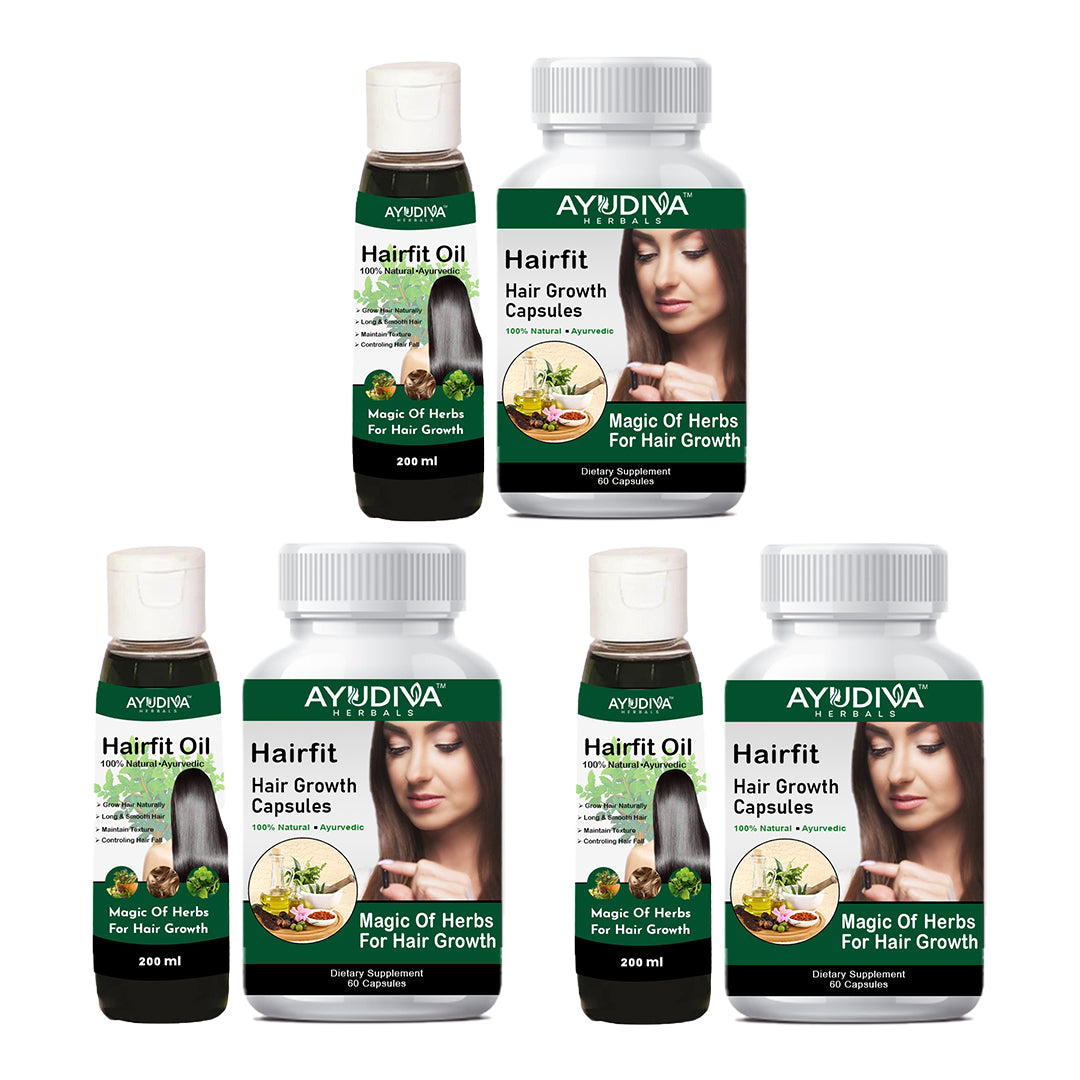 HAIR GROWTH CAPSULES + HAIRFIT OIL COMBO