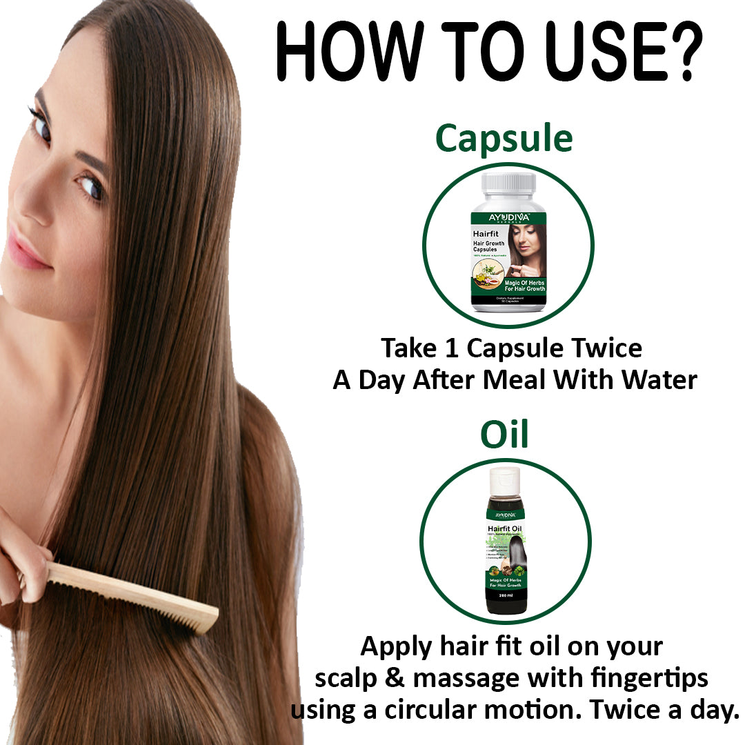 HAIR GROWTH CAPSULES + HAIRFIT OIL COMBO