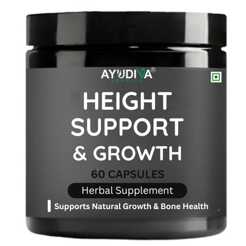 Ayudiva Herbals Height Support & Growth – 60 Capsules | Herbal Supplement
