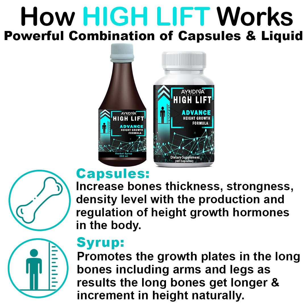 HIGH LIFT HEIGHT GROWTH CAPSULES + SYRUP COMBO