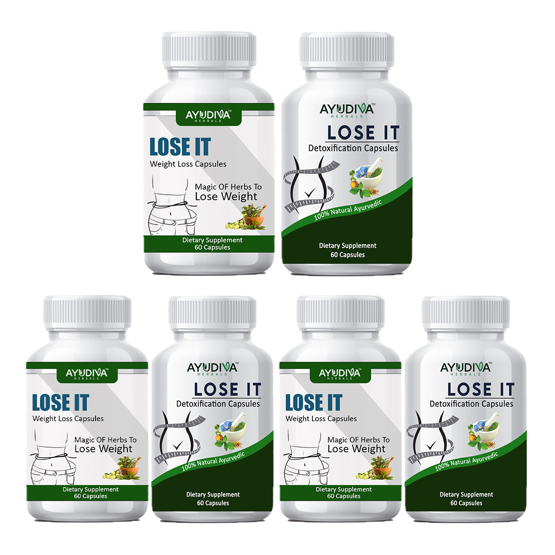 LOSE IT WEIGHT LOSS CAPSULES + DETOXIFICATION COMBO