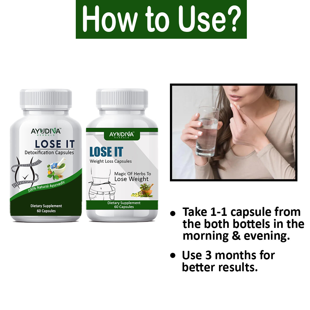 LOSE IT WEIGHT LOSS CAPSULES + DETOXIFICATION COMBO