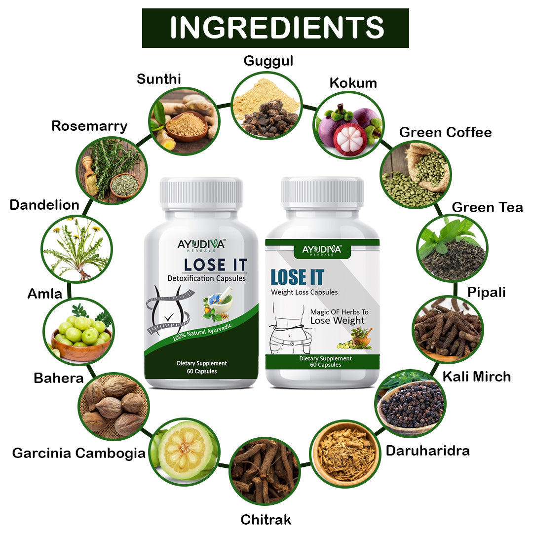 LOSE IT WEIGHT LOSS CAPSULES + DETOXIFICATION COMBO