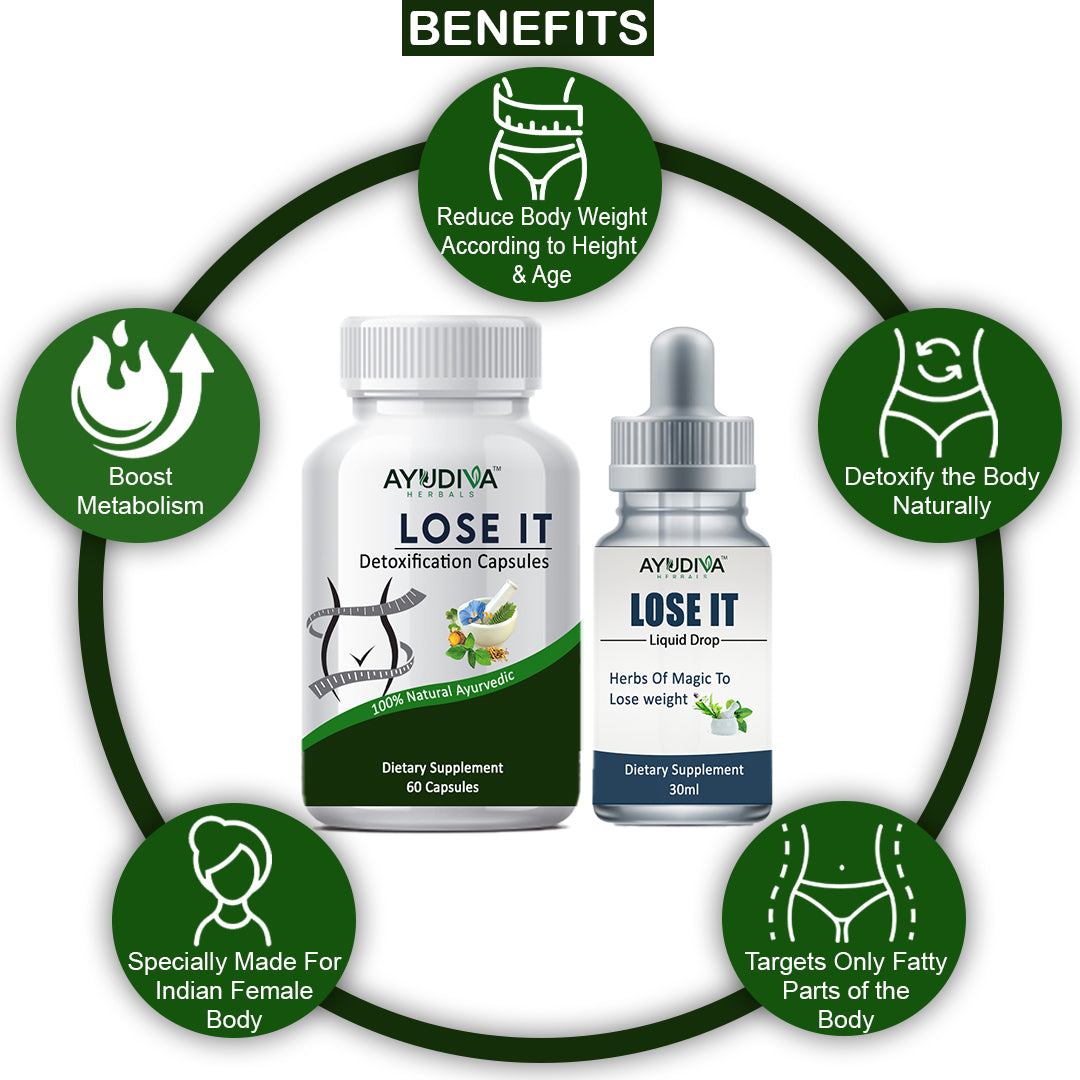 LOSE IT DETOXIFICATION CAPSULES + LIQUID DROPS COMBO