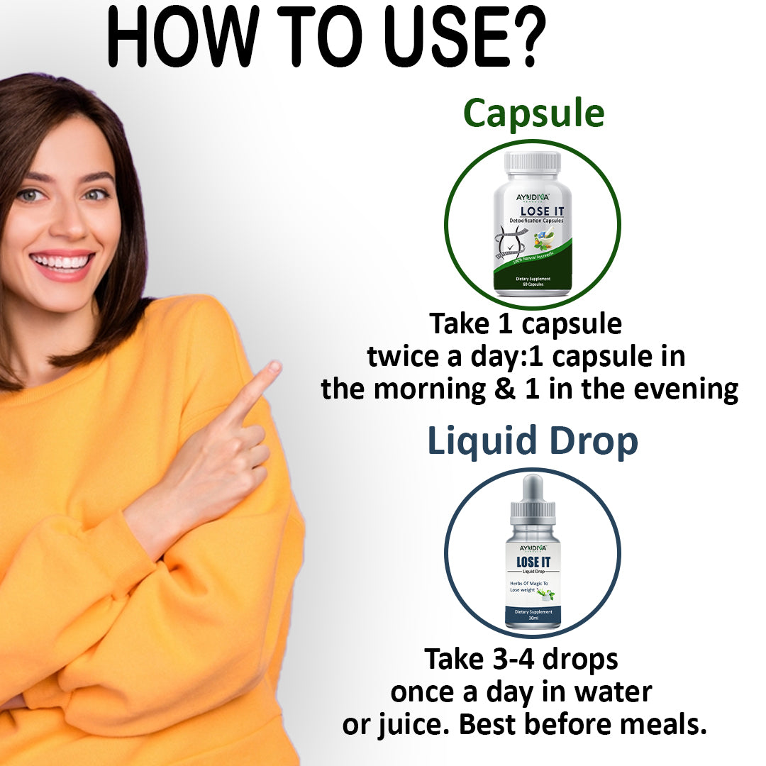 LOSE IT DETOXIFICATION CAPSULES + LIQUID DROPS COMBO