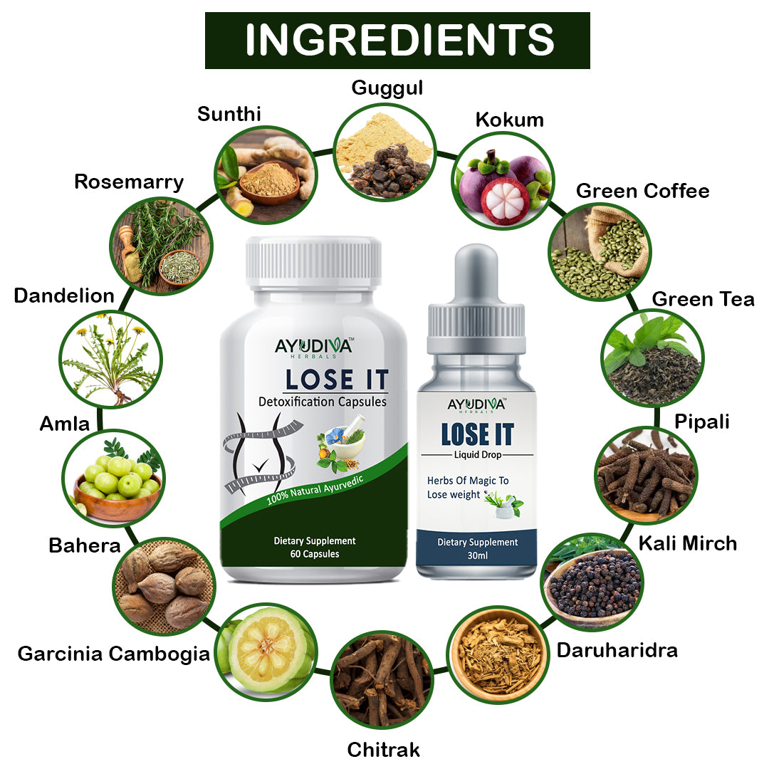 LOSE IT DETOXIFICATION CAPSULES + LIQUID DROPS COMBO