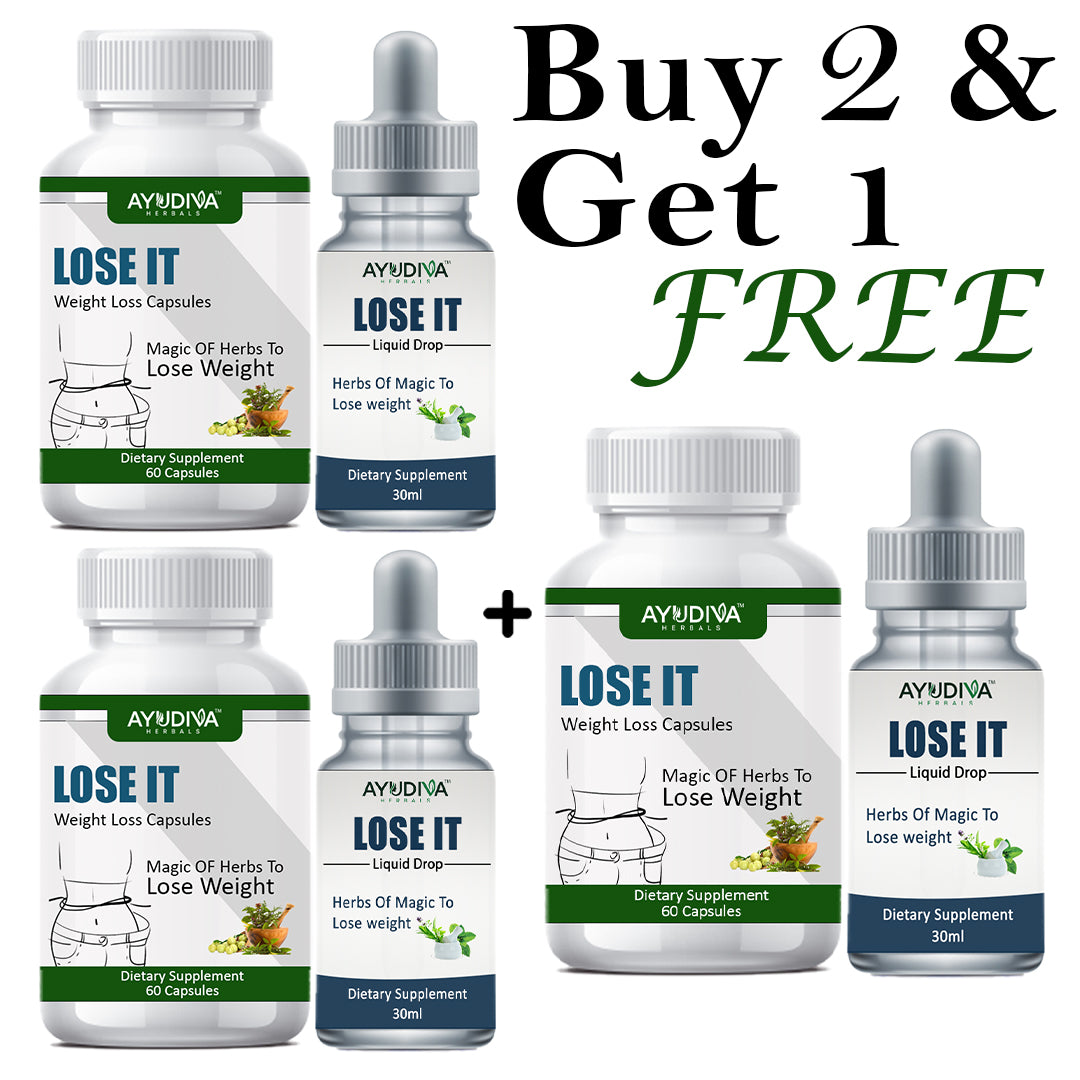 LOSE IT WEIGHT LOSS CAPSULES + LIQUID DROPS COMBO