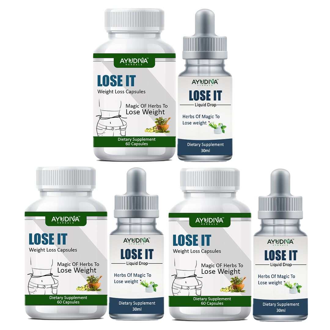 LOSE IT WEIGHT LOSS CAPSULES + LIQUID DROPS COMBO