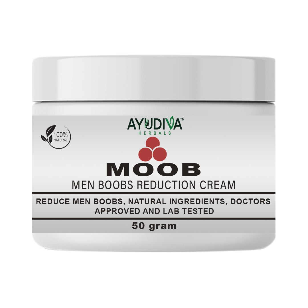 Ayudiva Herbals MOOB Gynecomastia Cream – Herbal Cream for Chest & Body Shape Support (50g)