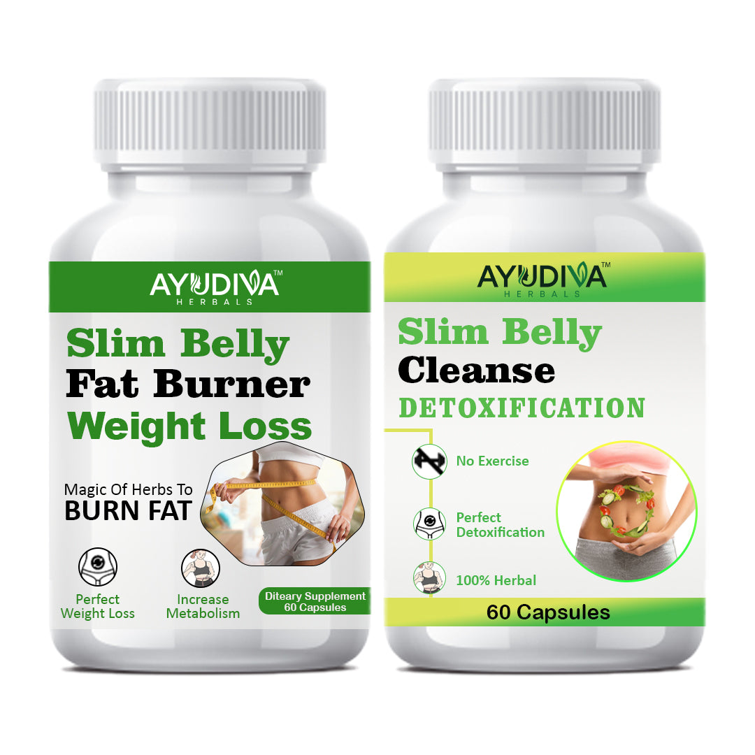 SLIM BELLY FAT BURNER CAPSULES + CLEANSER CAPSULES COMBO