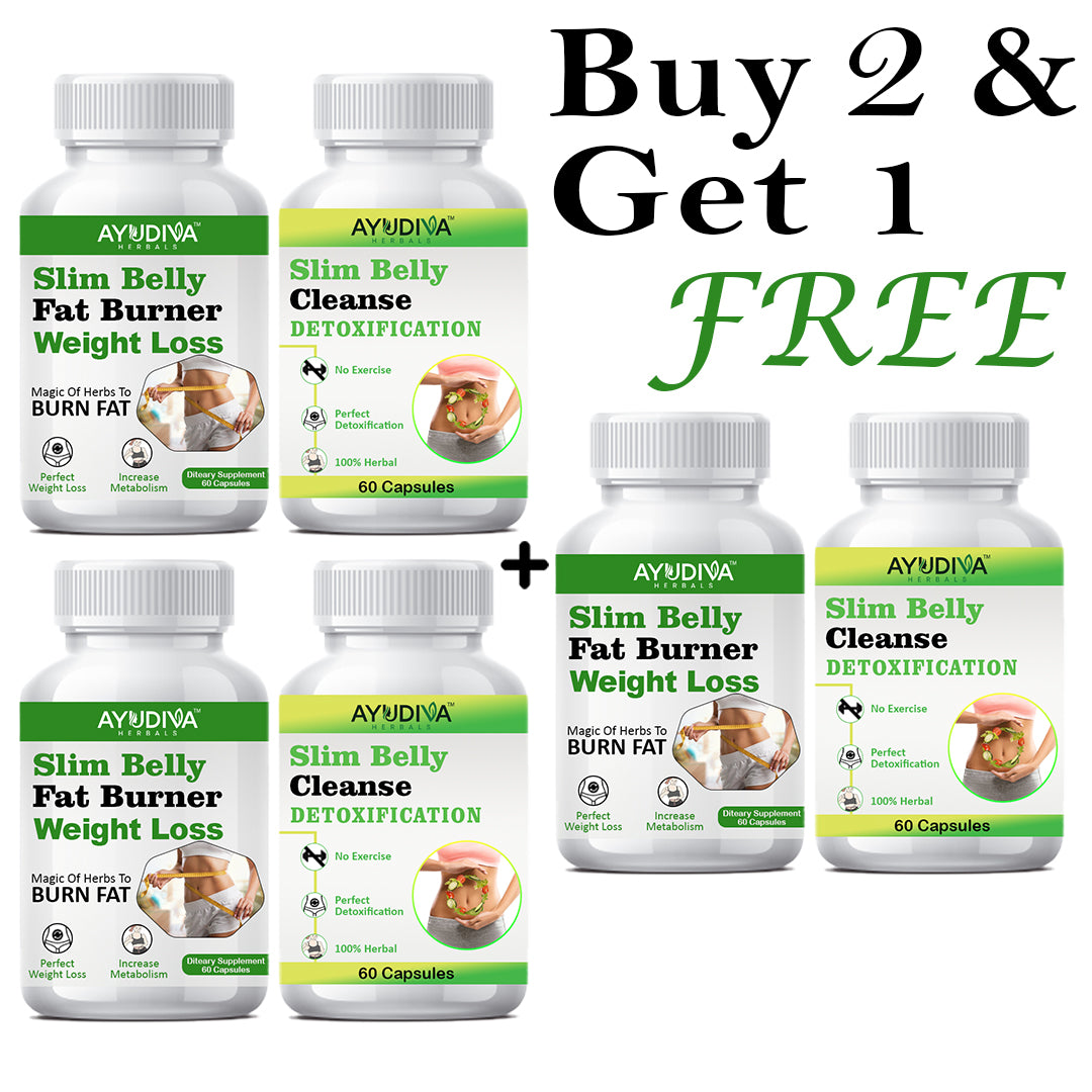 SLIM BELLY FAT BURNER CAPSULES + CLEANSER CAPSULES COMBO