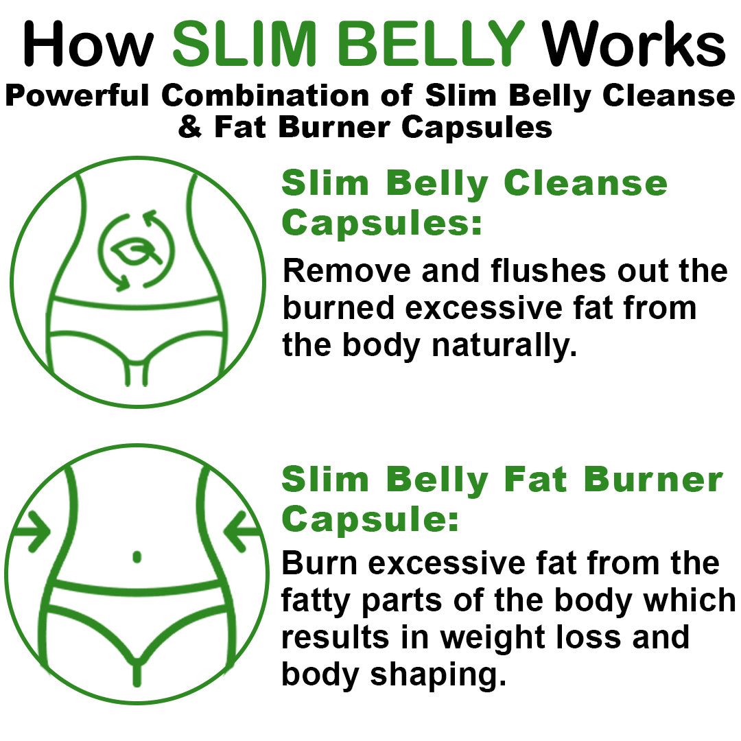 SLIM BELLY FAT BURNER CAPSULES + CLEANSER CAPSULES COMBO