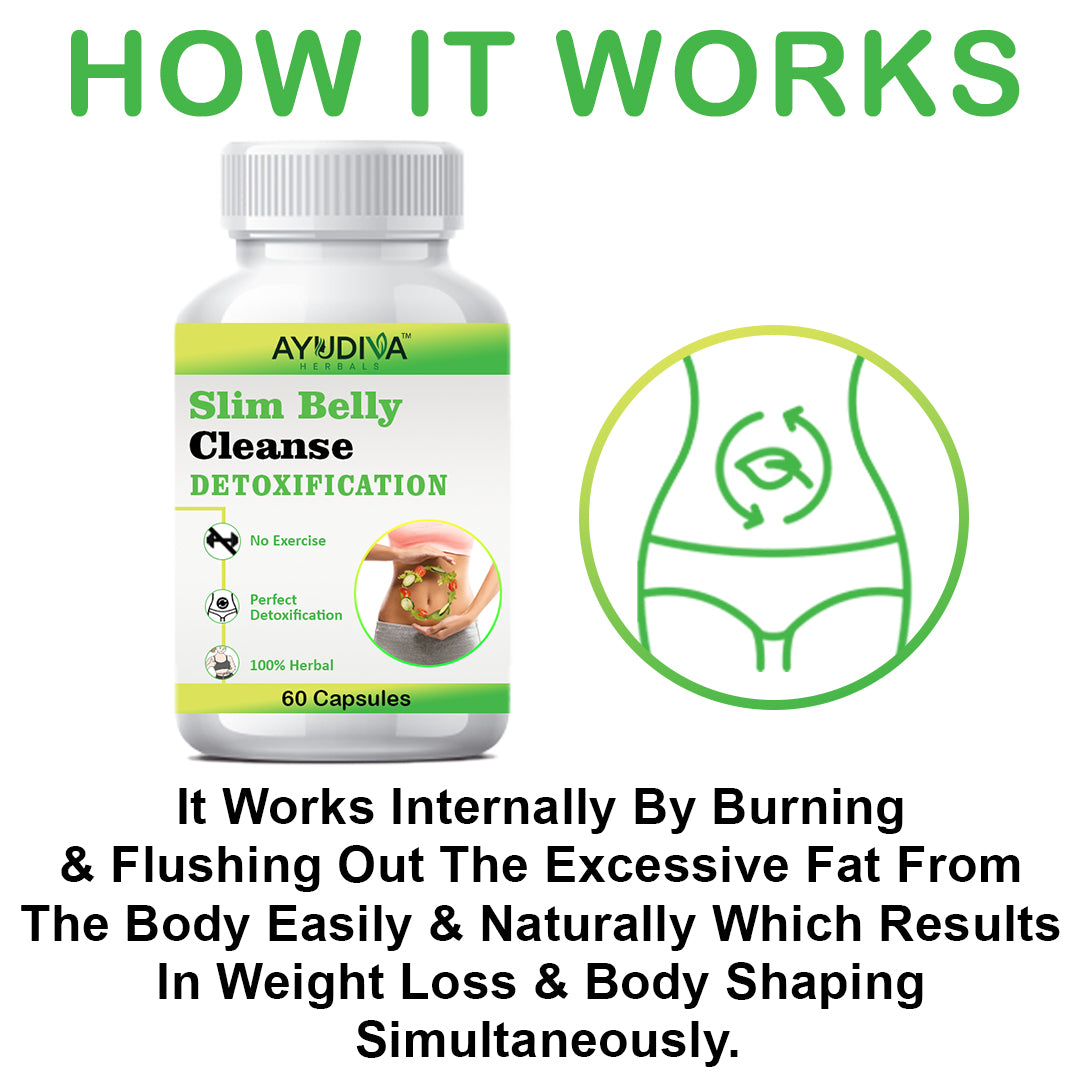 SLIM BELLY FAT CLEANSE DETOXIFICATION CAPSULES