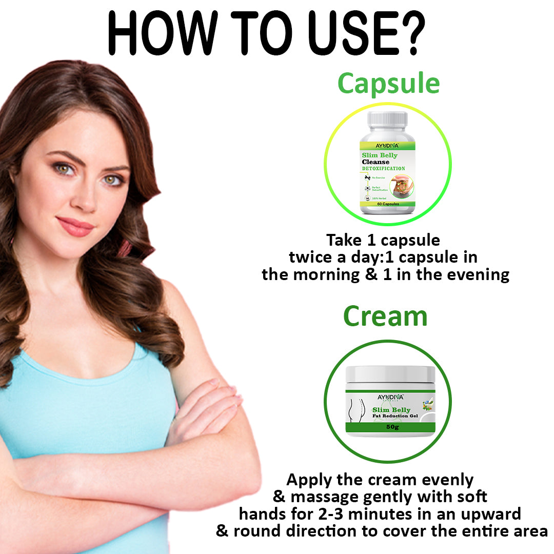 BELLY FAT CLEANSER CAPSULES + REDUCTION GEL COMBO