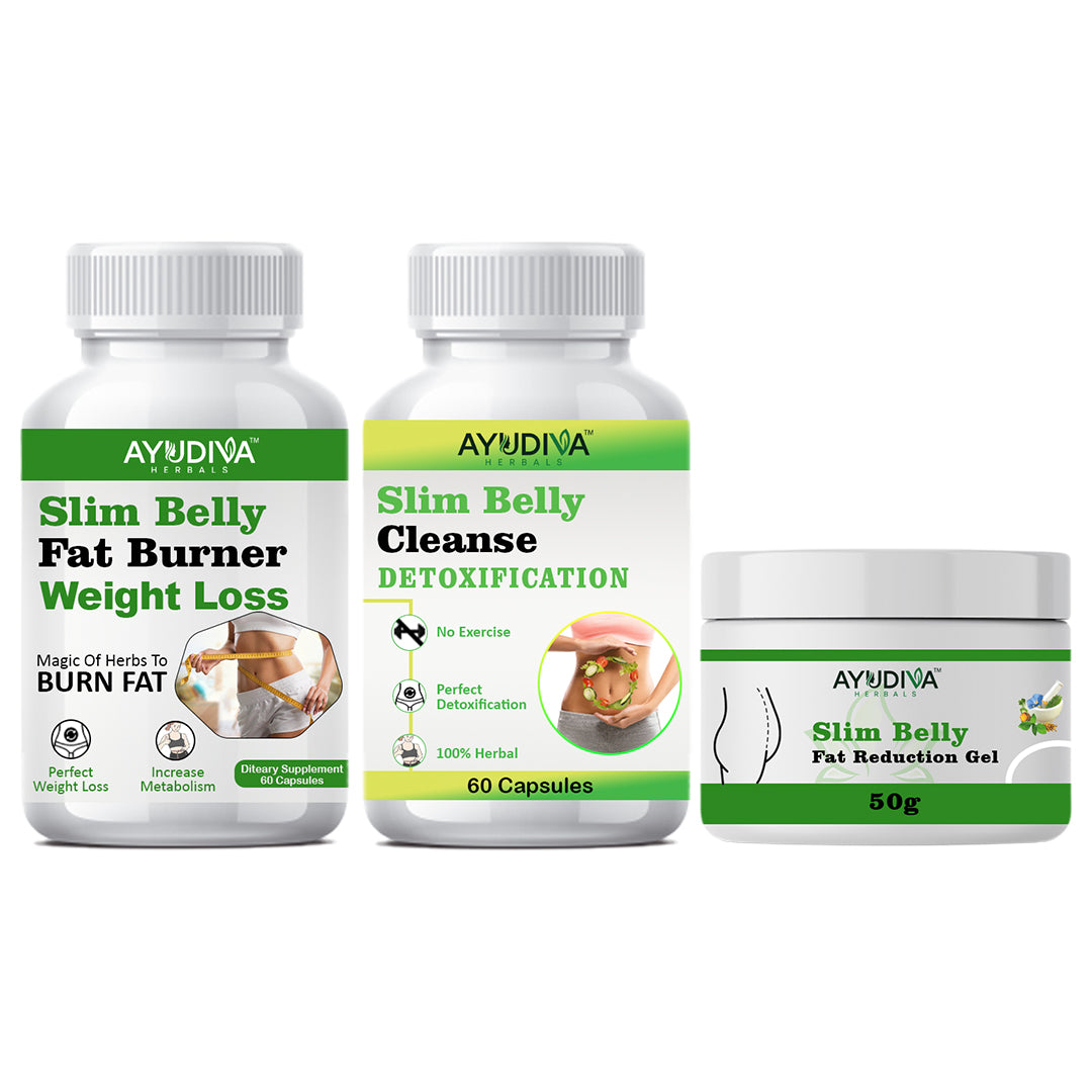 SLIM BELLY FAT BURNER CAPSULES + CLEANSER CAPSULES + REDUCTION GEL COMBO