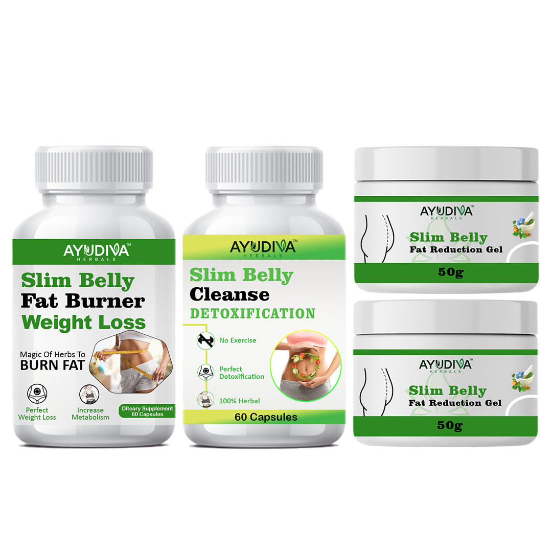 SLIM BELLY FAT BURNER CAPSULES + CLEANSER CAPSULES + REDUCTION GEL COMBO