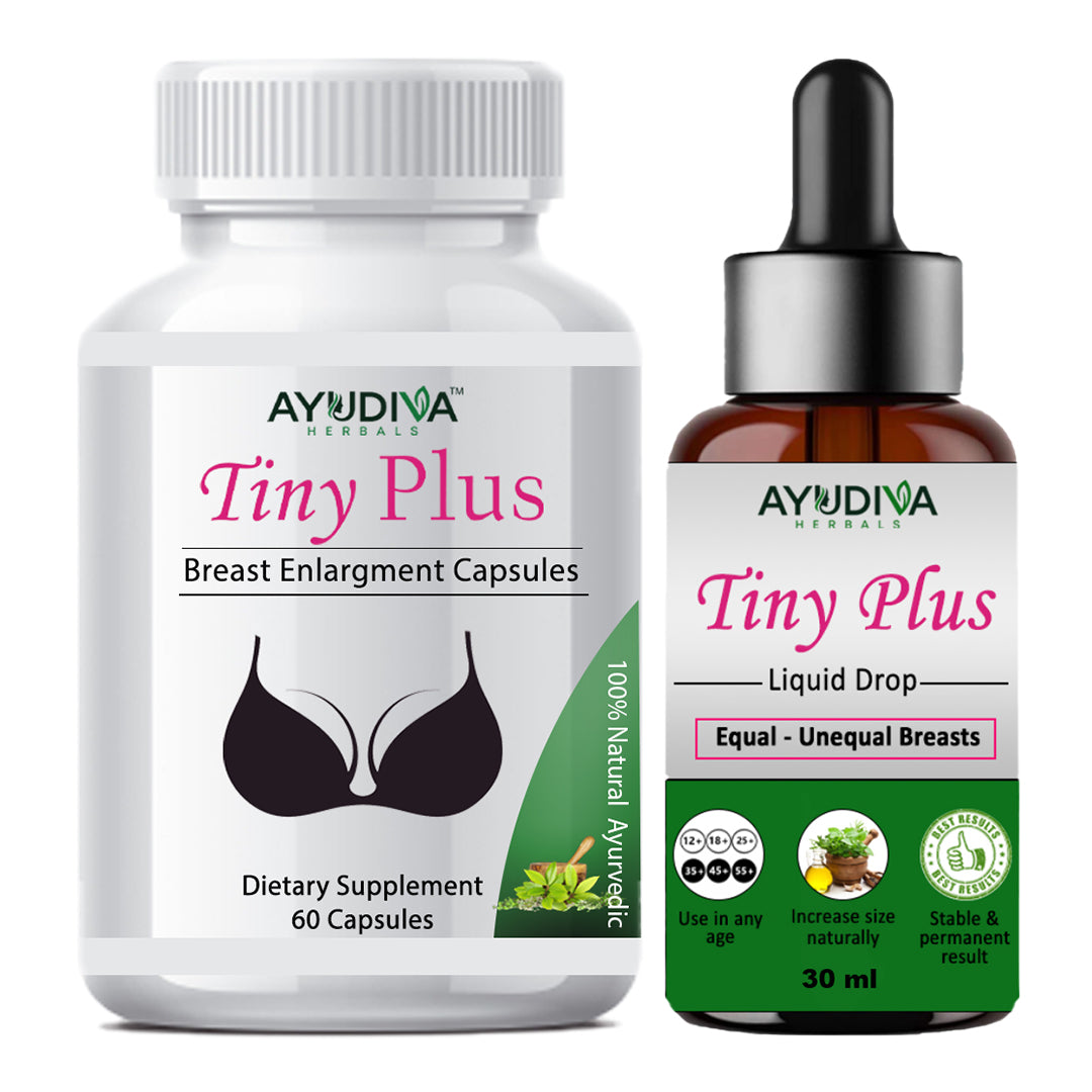 Ayudiva Tiny Plus Breast Enlargement Capsules Liquid Drops Combo