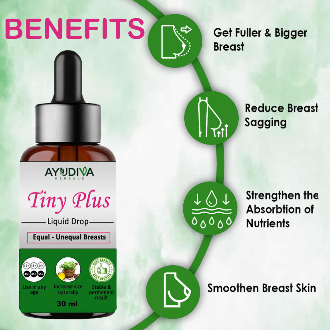 TINY PLUS BREAST ENLARGEMENT LIQUID DROPS 3 MONTHS COURSE