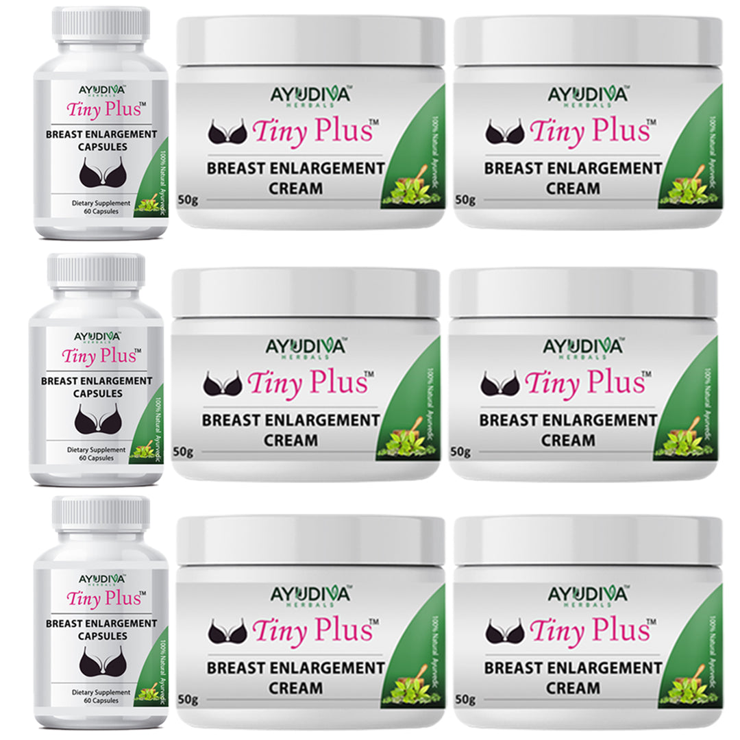 TINY PLUS BREAST ENLARGEMENT CAPSULES+CREAM COMBO