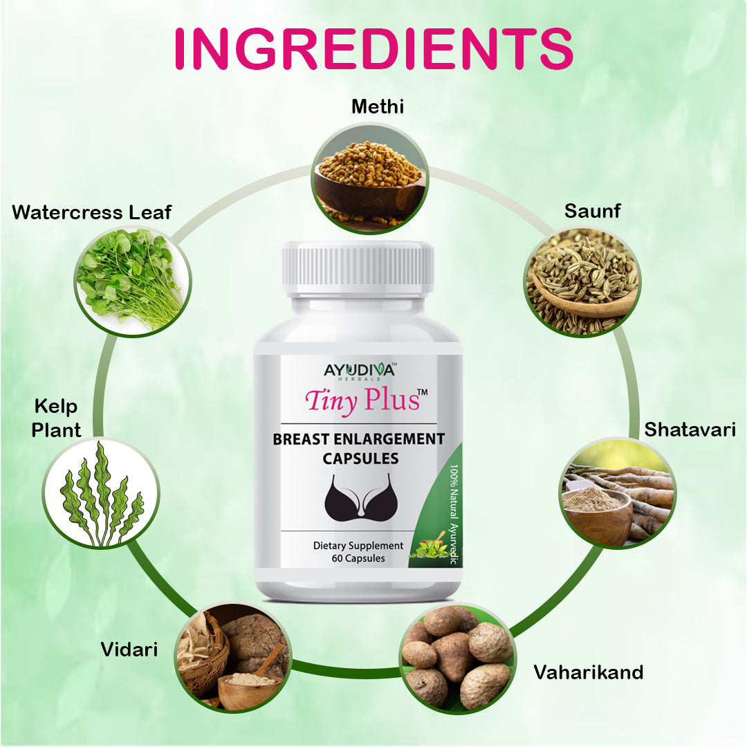Ayudiva Herbals Tiny Plus – Herbal Dietary Supplement (60 Capsules)