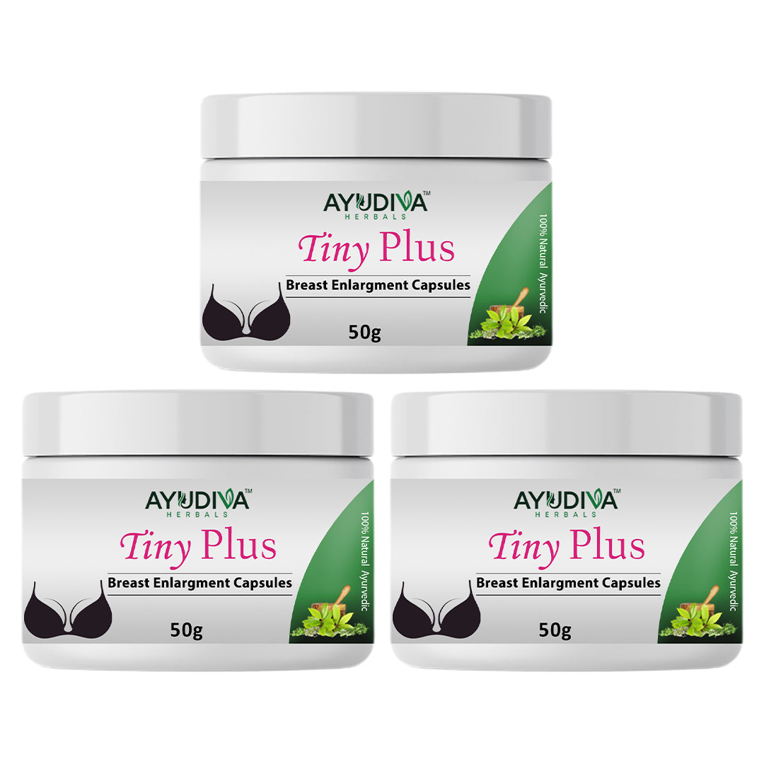 Ayudiva Herbals Tiny Plus Breast Enlargement Cream – Herbal Ayurvedic Formula | 50g
