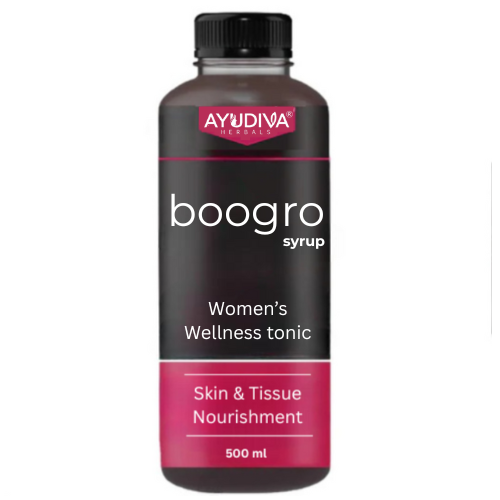Ayudiva Herbals Boogro Syrup – Women’s Wellness Tonic | Herbal Skin & Tissue Nourishment | 500ml