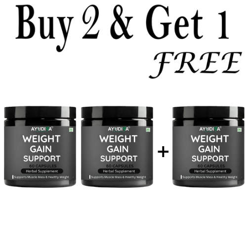 Ayudiva Herbals Weight Gain Support – 60 Capsules | Herbal Supplement | Supports Healthy Weight & Muscle Mass