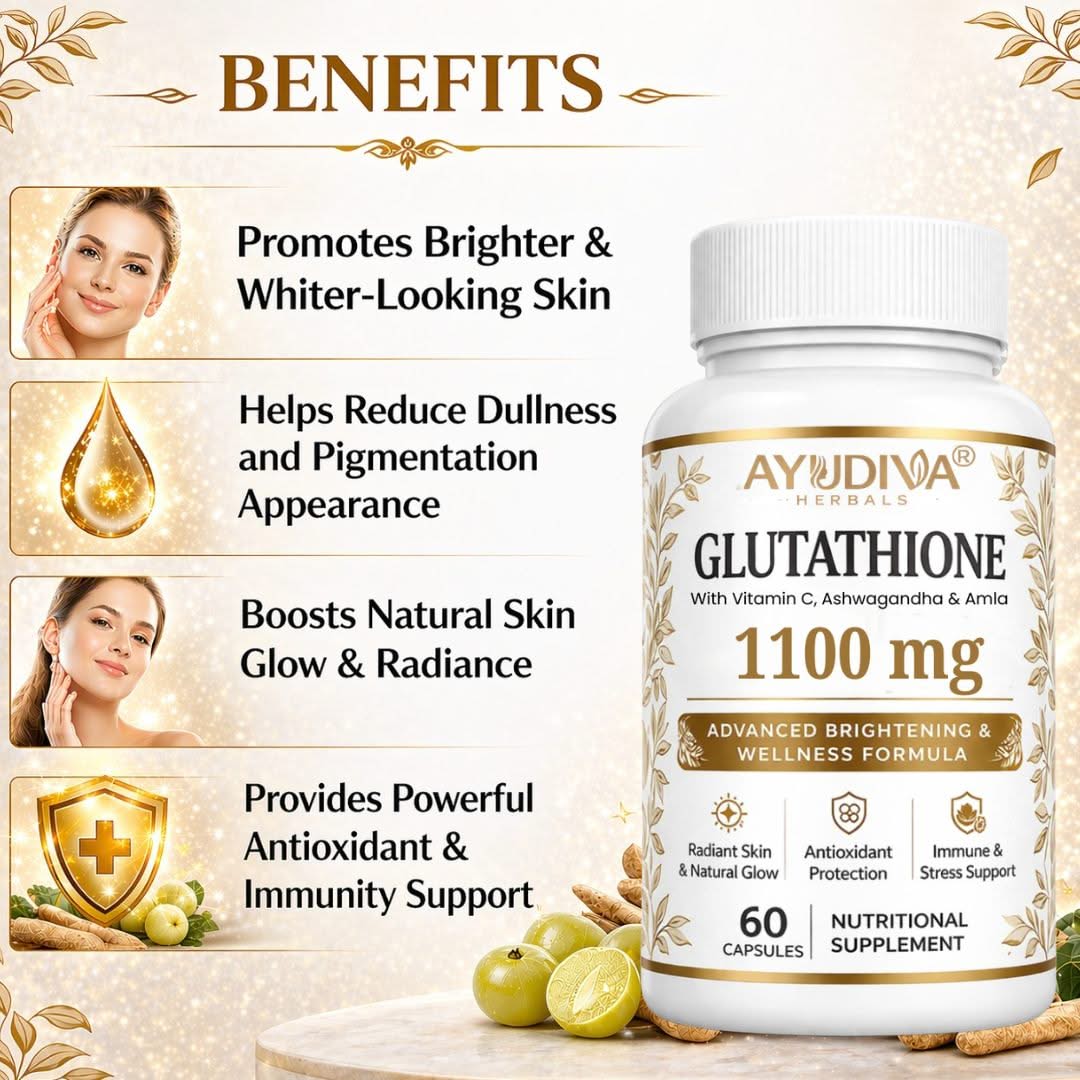 Ayudiva Herbals® Glutathione 1100 mg Capsules