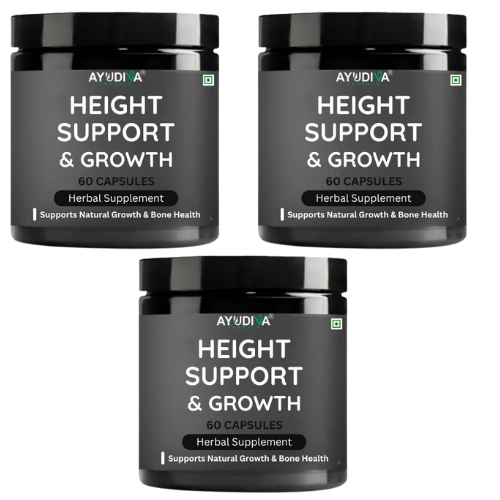 Ayudiva Herbals Height Support & Growth – 60 Capsules | Herbal Supplement