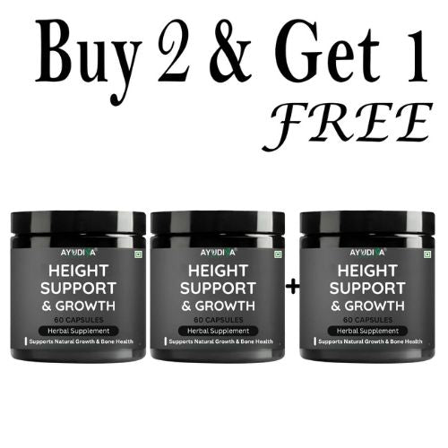 Ayudiva Herbals Height Support & Growth – 60 Capsules | Herbal Supplement
