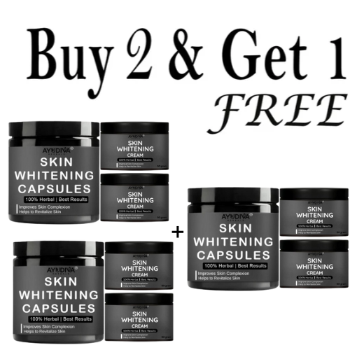 Ayudiva Herbals Skin Whitening Capsules With 2 Skin Whitening Cream