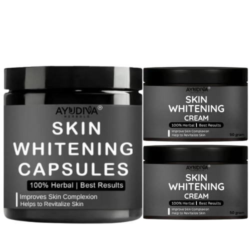 Ayudiva Herbals Skin Whitening Capsules With 2 Skin Whitening Cream