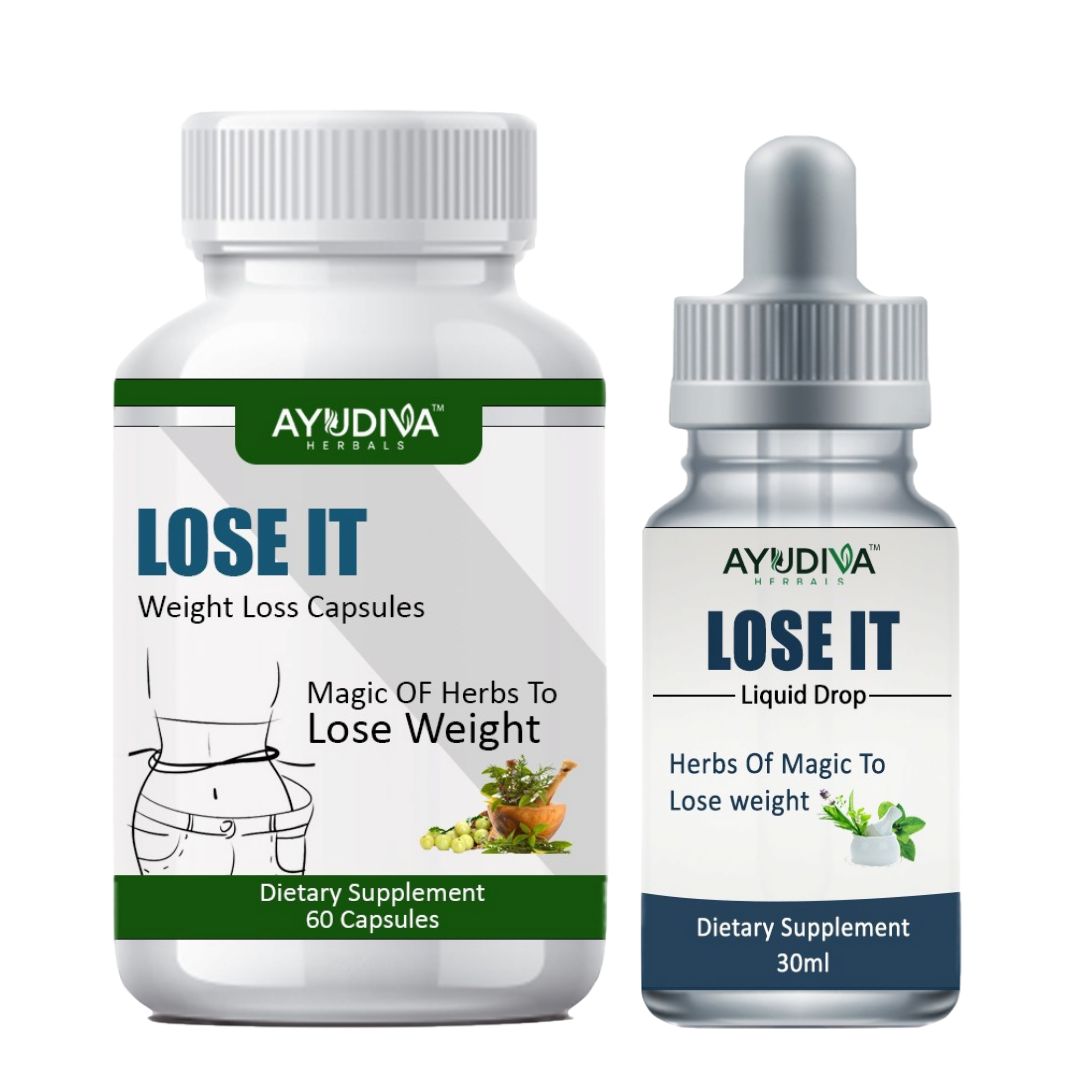 LOSE IT WEIGHT LOSS CAPSULES + LIQUID DROPS COMBO