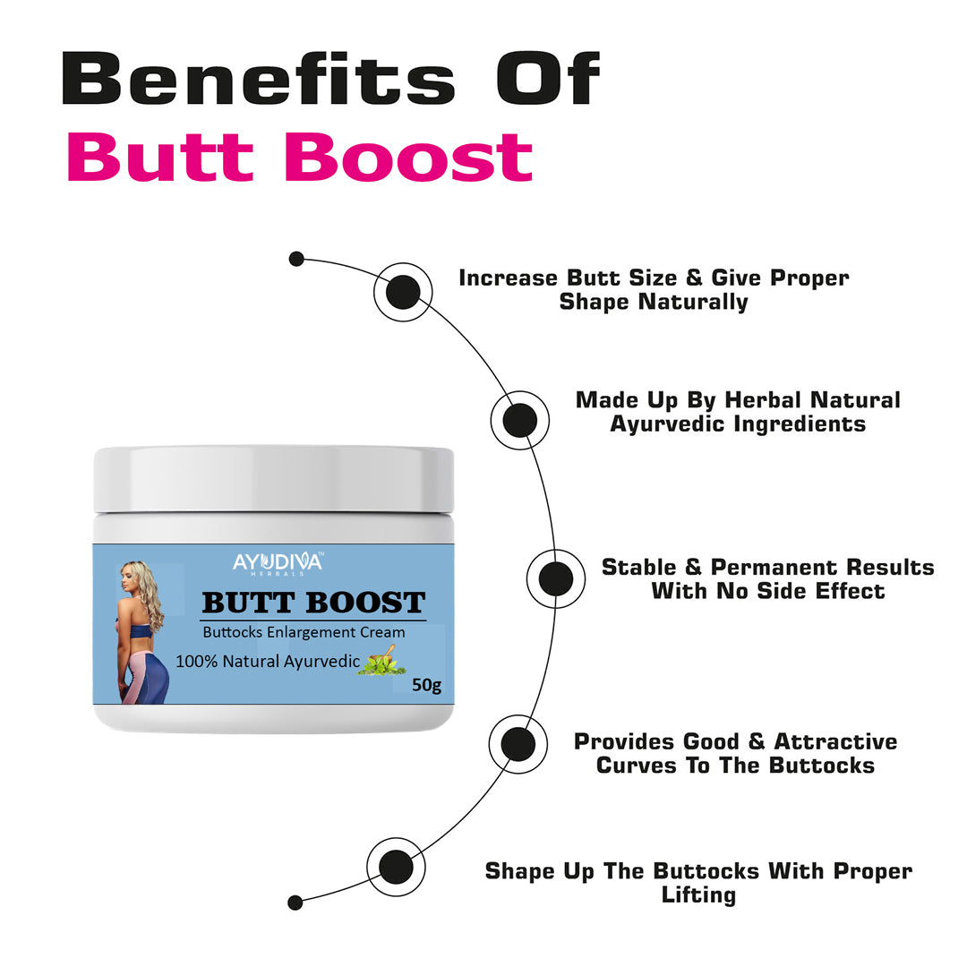 BUTT BOOST BUTTOCKS ENLARGEMENT CAPSULES + CREAM COMBO