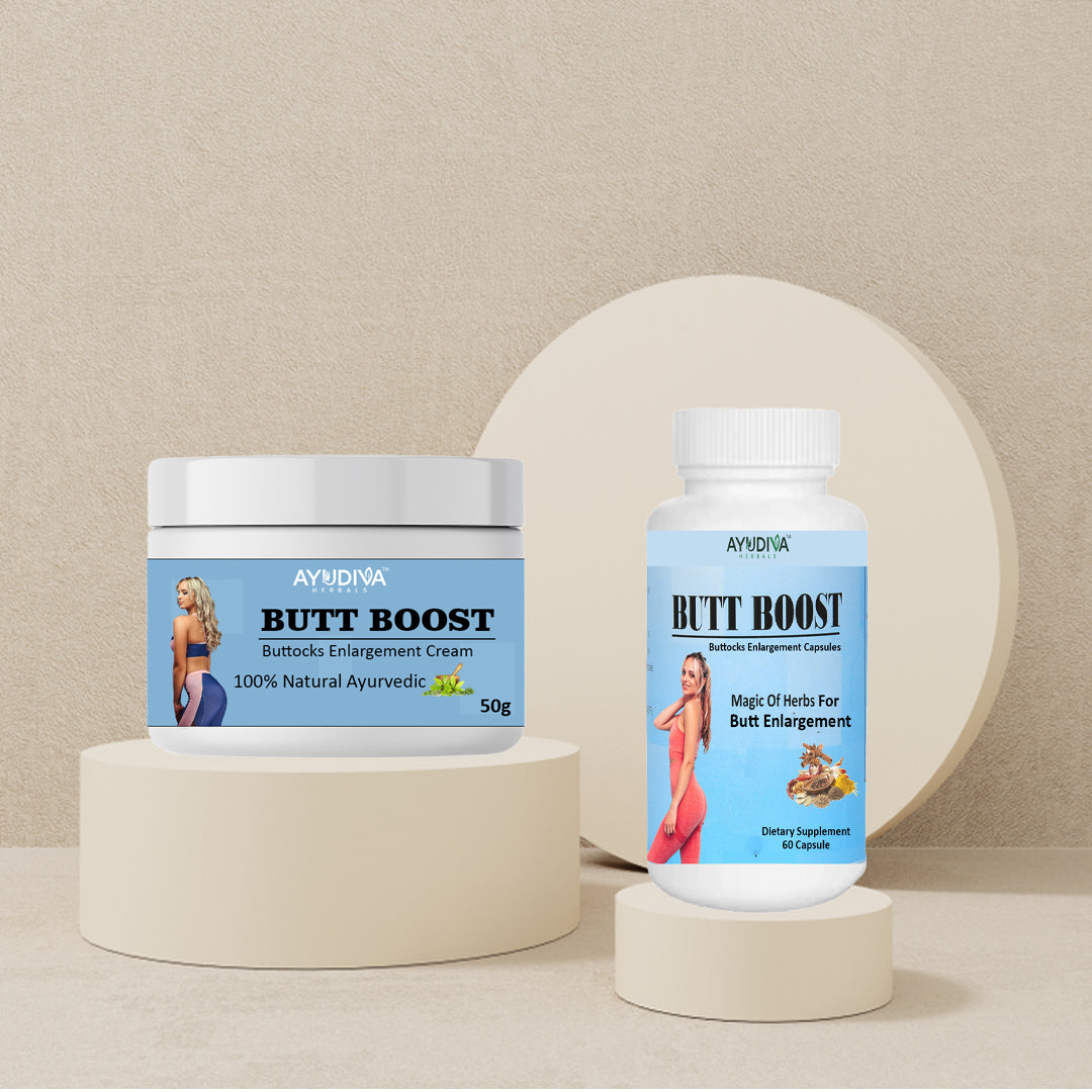 BUTT BOOST BUTTOCKS ENLARGEMENT CAPSULES + CREAM COMBO